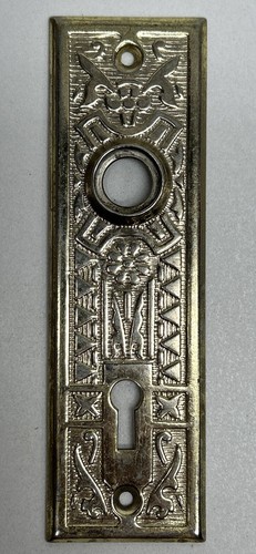 Antique brass door skeleton - brass,
