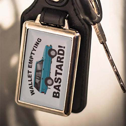 Leather look key ring door - key,