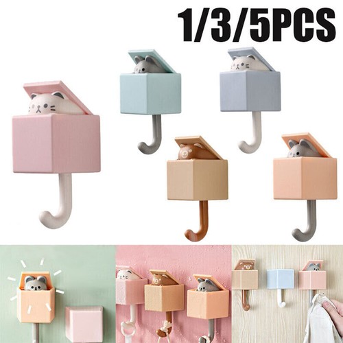 Seamless hook cute cat - cat, door