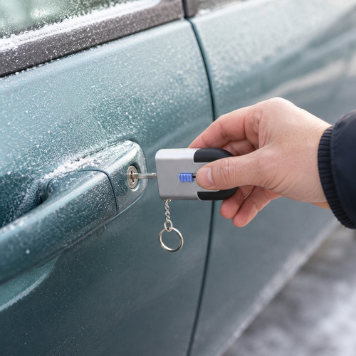 Heated car door - car, de-icer